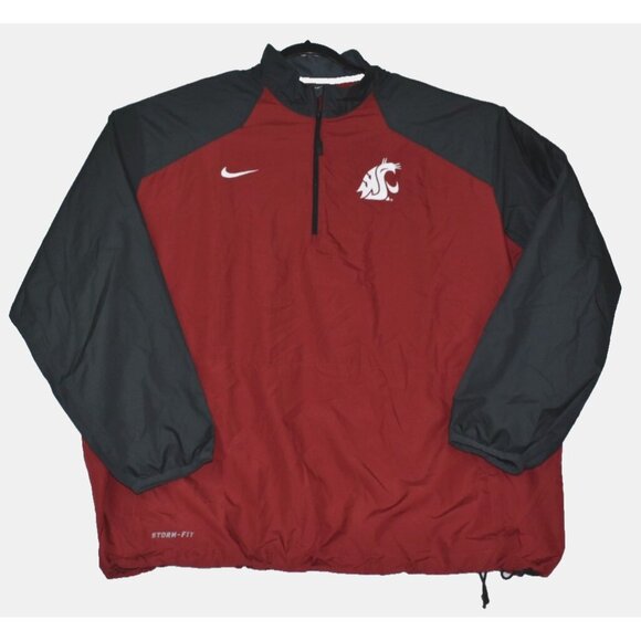 Nike On-Field Men's Jacket Size XXL Washington State Cougars Red Windbreaker - Picture 1 of 15